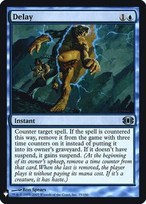 Delay card from The List Reprints