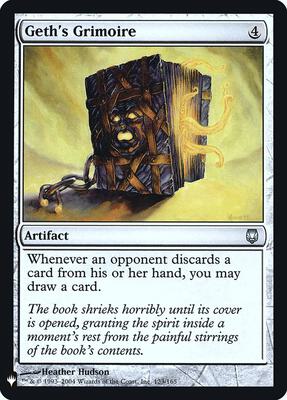 Geth's Grimoire card from The List Reprints