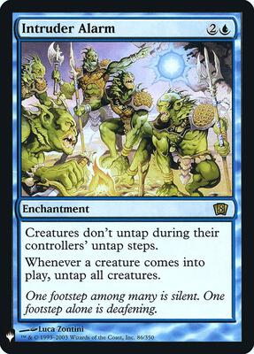 Intruder Alarm card from The List Reprints