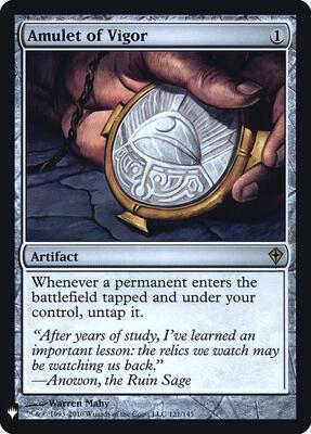 Amulet of Vigor card from The List Reprints