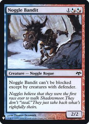 Noggle Bandit card from The List Reprints
