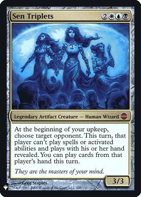 Sen Triplets card from The List Reprints