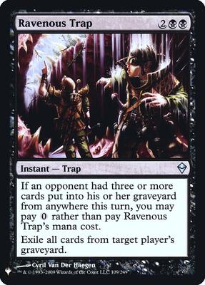Ravenous Trap card from The List Reprints