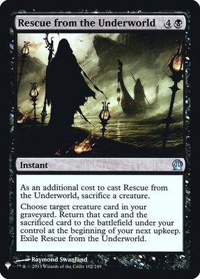 Rescue from the Underworld card from The List Reprints