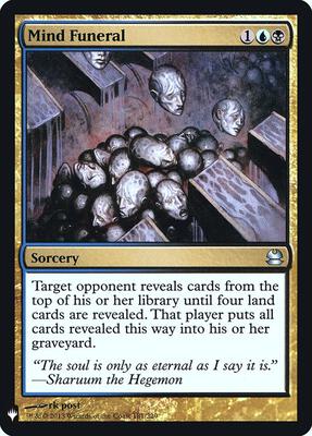 Mind Funeral card from The List Reprints