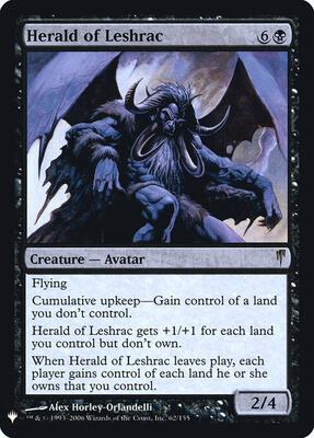 Herald of Leshrac card from The List Reprints