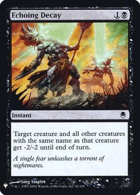 Echoing Decay card from The List Reprints