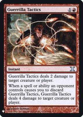 Guerrilla Tactics card from The List Reprints