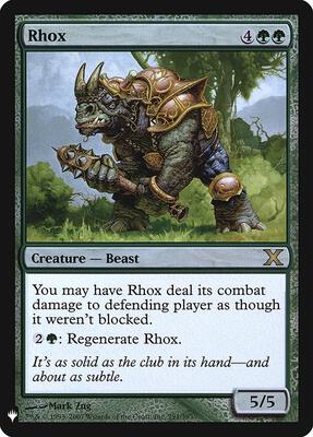Rhox card from The List Reprints