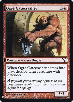 Ogre Gatecrasher card from The List Reprints