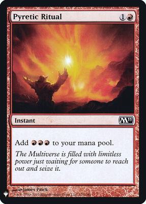 Pyretic Ritual card from The List Reprints
