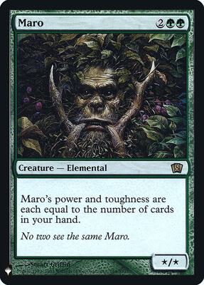 Maro card from The List Reprints