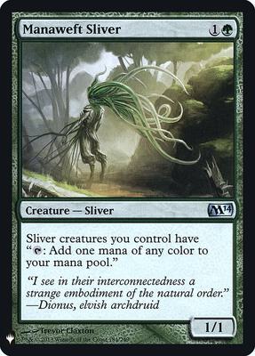 Manaweft Sliver (M14) card from The List Reprints