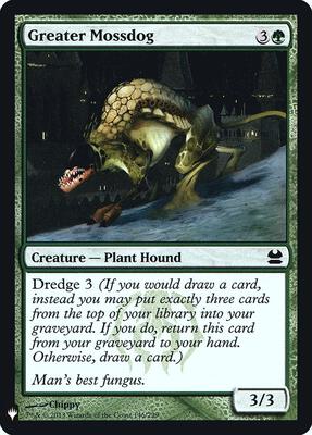 Greater Mossdog card from The List Reprints