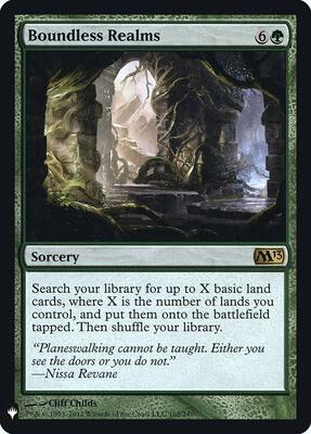 Boundless Realms card from The List Reprints