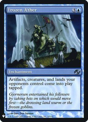 Frozen Aether card from The List Reprints