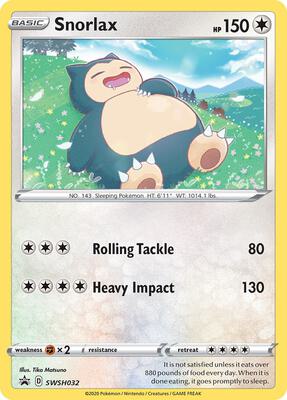 Snorlax - SWSH032 card from SWSH: Sword & Shield Promo Cards