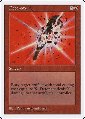 Detonate card from Fifth Edition
