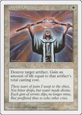 Divine Offering card from Fifth Edition