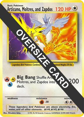 Articuno, Moltres, and Zapdos (Warner Bros. Promo) card from Jumbo Cards