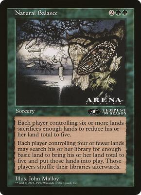 Natural Balance (4th Place) (Arena League) card from Oversize Cards