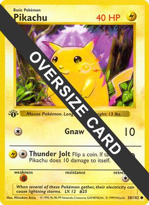 Pikachu - 58/102 card from Jumbo Cards