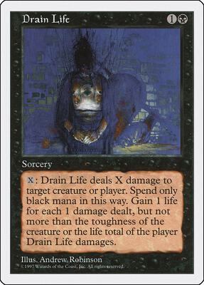 Drain Life card from Fifth Edition