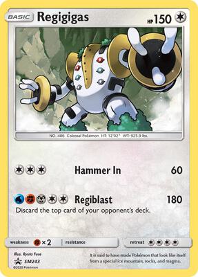 Regigigas - SM243 card from SM Promos
