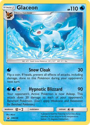 Glaceon - SM238 card from SM Promos