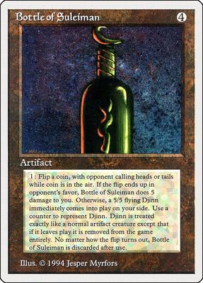 Bottle of Suleiman card from Summer Magic
