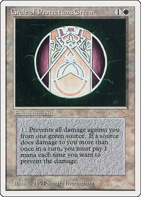 Circle of Protection: Green card from Summer Magic