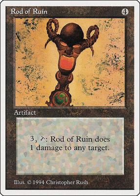 Rod of Ruin card from Summer Magic