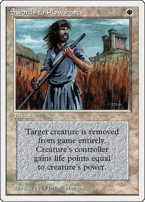 Swords to Plowshares card from Summer Magic