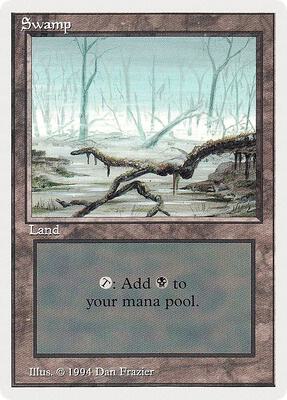 Swamp (A) card from Summer Magic