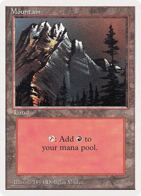 Mountain (A) card from Summer Magic