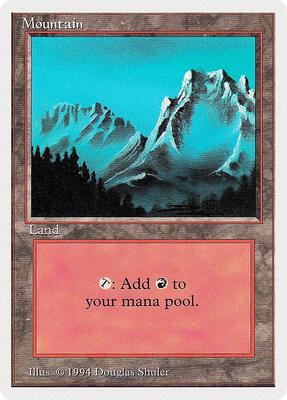 Mountain (B) card from Summer Magic