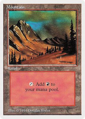 Mountain (C) card from Summer Magic