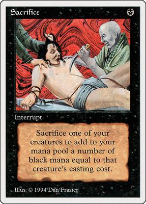 Sacrifice card from Summer Magic