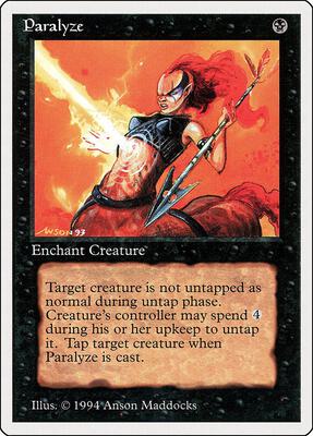 Paralyze card from Summer Magic