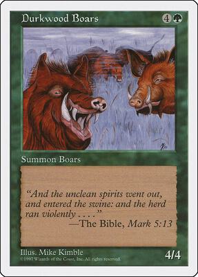 Durkwood Boars card from Fifth Edition