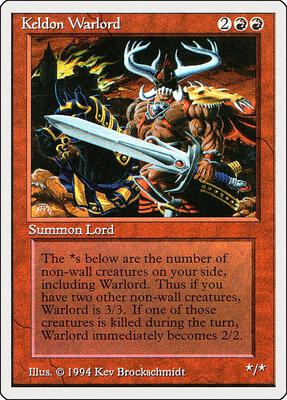 Keldon Warlord card from Summer Magic