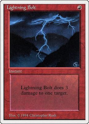 Lightning Bolt card from Summer Magic