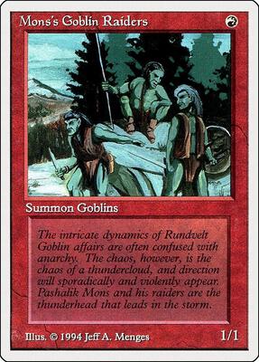Mons's Goblin Raiders card from Summer Magic
