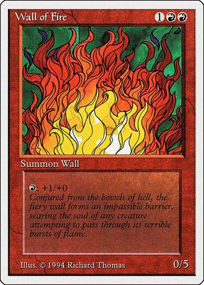 Wall of Fire card from Summer Magic