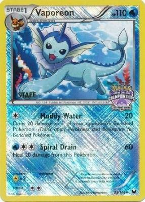 Vaporeon - 25/108 (State Championships) [Staff] card from League & Championship Cards