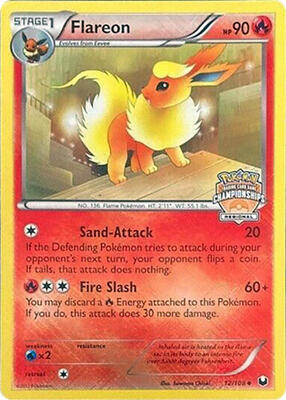 Flareon - 12/108 (Regional Championships) card from League & Championship Cards