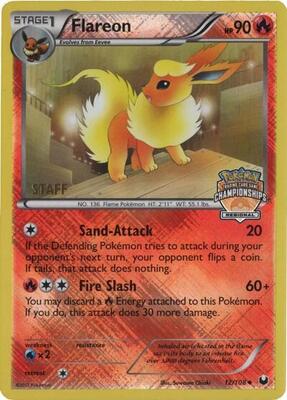 Flareon - 12/108 (Regional Championships) [Staff] card from League & Championship Cards