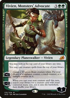 Vivien, Monsters' Advocate card from Ikoria: Lair of Behemoths