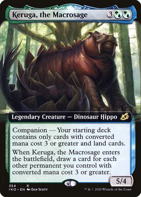 Keruga, the Macrosage (Extended Art) card from Ikoria: Lair of Behemoths