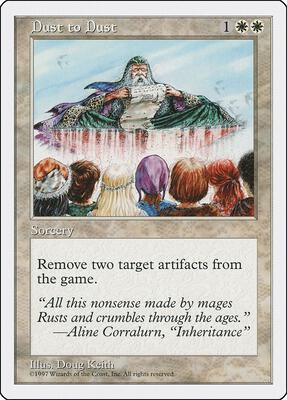 Dust to Dust card from Fifth Edition